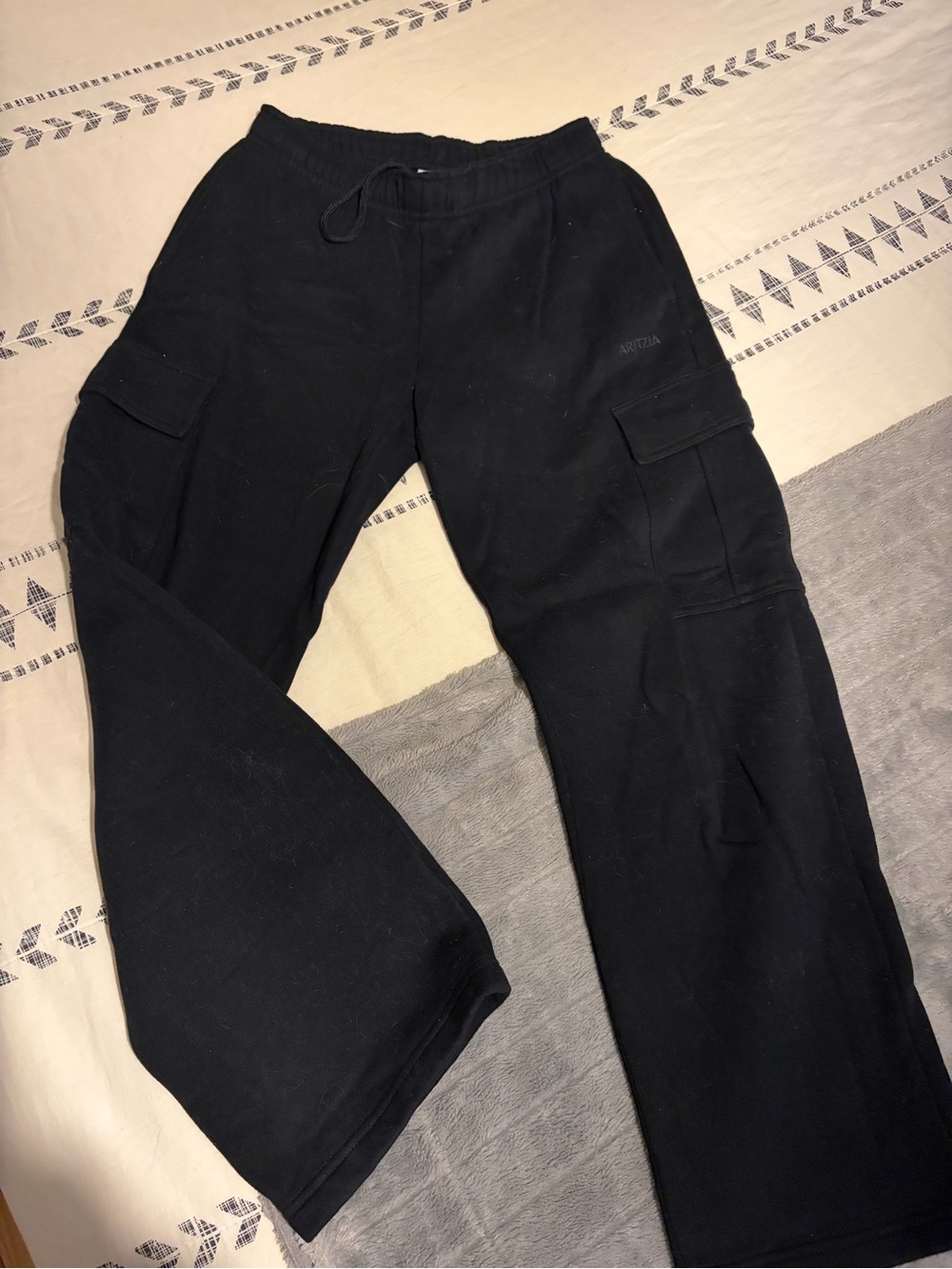 Aritzia Black Cargo Mega Sweat